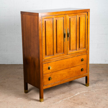 Mid Century Modern Dresser Highboy 4 Drawer Stanley Walnut Broyhill High Danish