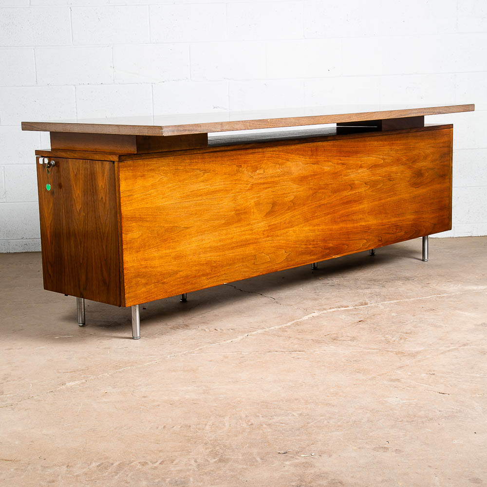Mid Century Modern Desk Executive George Nelson Herman Miller Credenza Walnut NM - Image 5