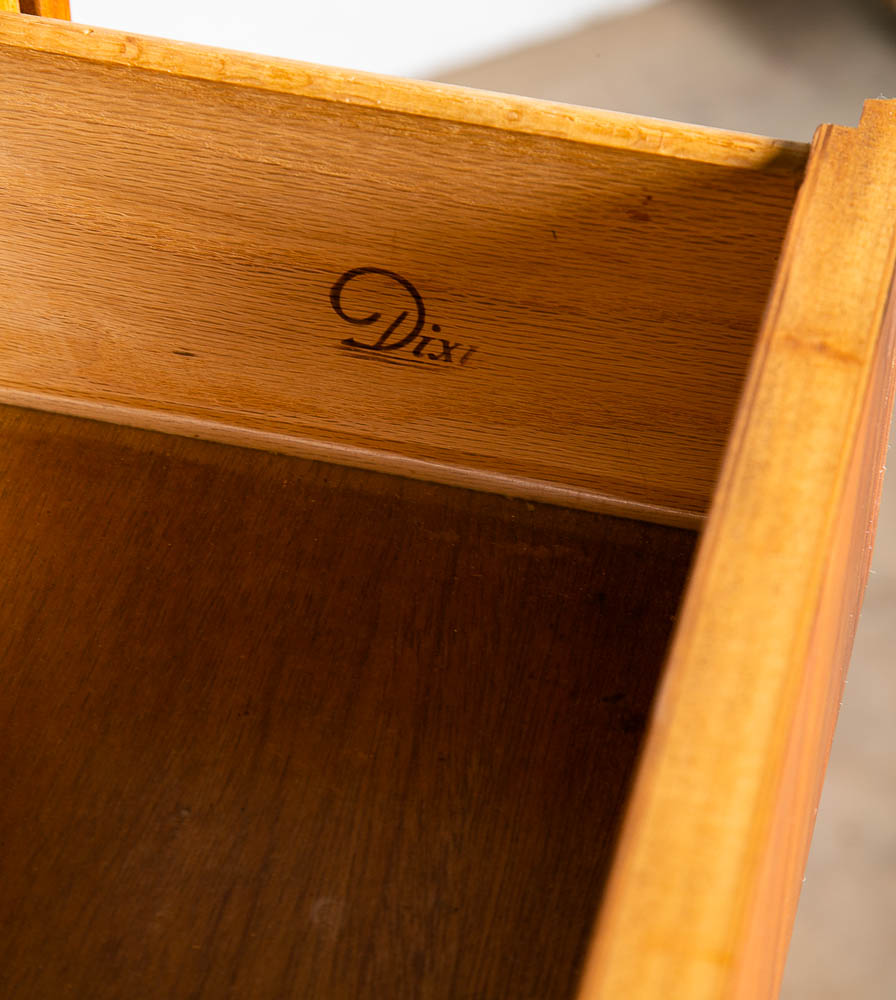 Mid Century Modern Dresser Highboy Walnut 5 Drawer Wood Brass Handle Dixie Mcm - Image 5