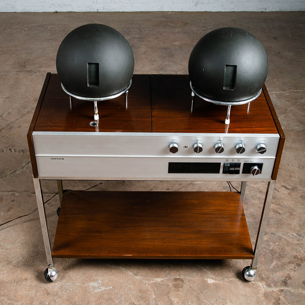 Mid Century Modern Stereo Console Clairtone Project T11-G3 Walnut Cart Hifi 1966 - Image 3