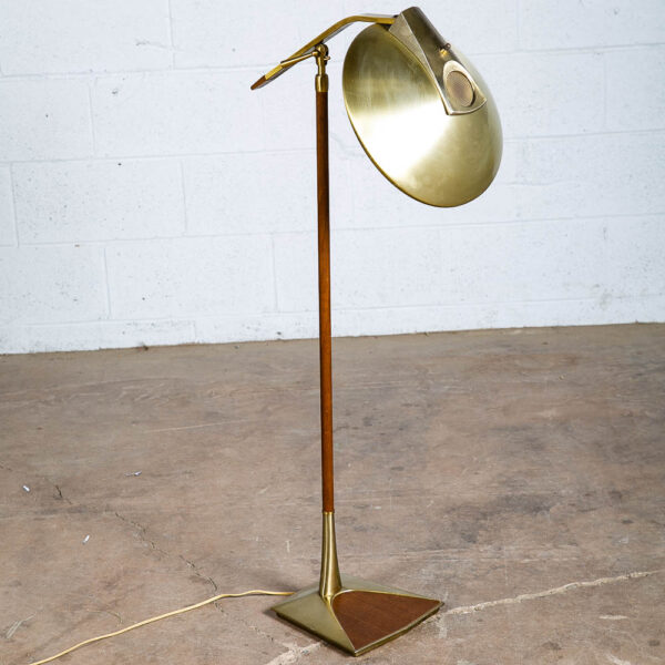Mid Century Modern Floor Lamp Light MCM Brass Gold Gerald Thurston Lightolier NM - Image 2