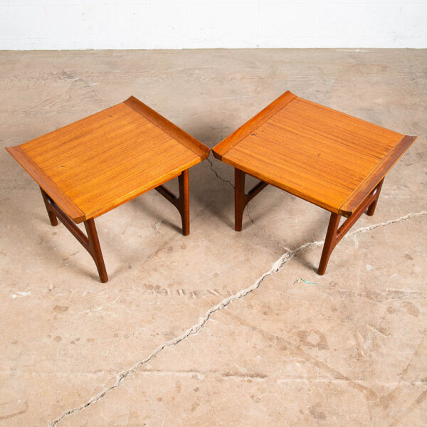 Mid Century Danish Modern End Tables Nightstands Solid Teak Japan Side Square - Image 11