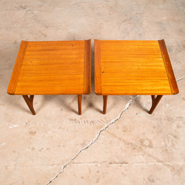 Mid Century Danish Modern End Tables Nightstands Solid Teak Japan Side Square - Image 12