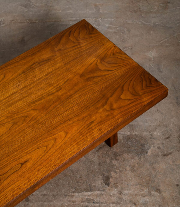 Mid Century Modern Coffee Table Walnut Bench Milo Baughman Thayer Coggin Low Mcm - Image 10