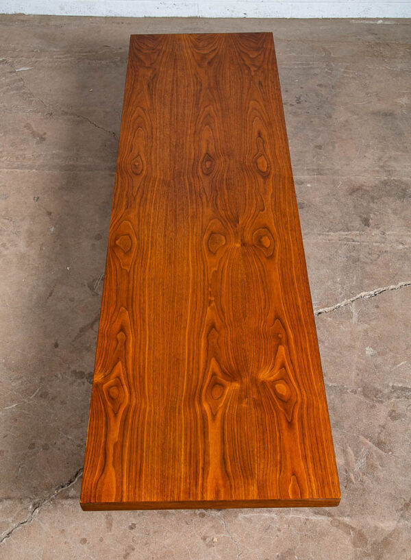 Mid Century Modern Coffee Table Walnut Bench Milo Baughman Thayer Coggin Low Mcm - Image 3