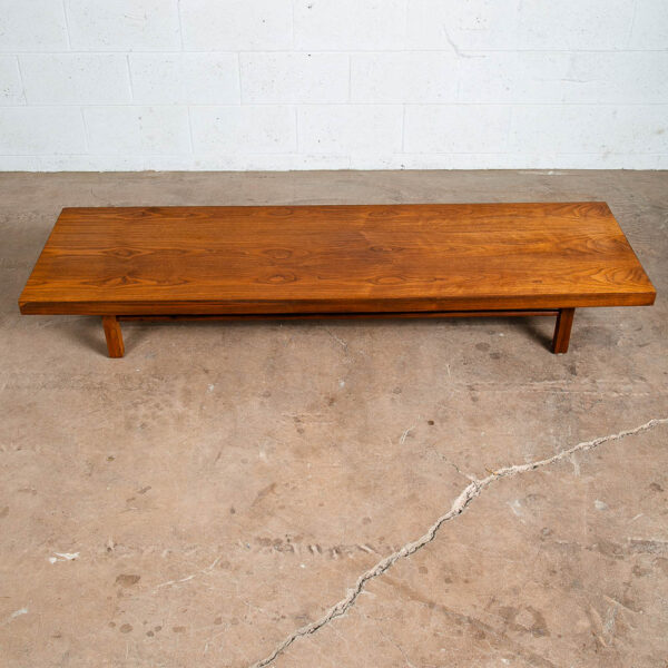 Mid Century Modern Coffee Table Walnut Bench Milo Baughman Thayer Coggin Low Mcm - Image 2