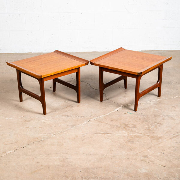 Mid Century Danish Modern End Tables Nightstands Solid Teak Japan Side Square
