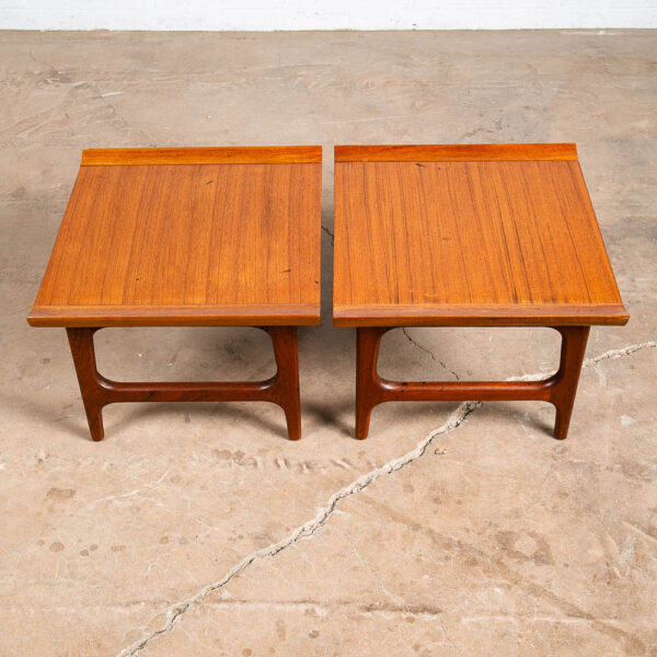 Mid Century Danish Modern End Tables Nightstands Solid Teak Japan Side Square - Image 2