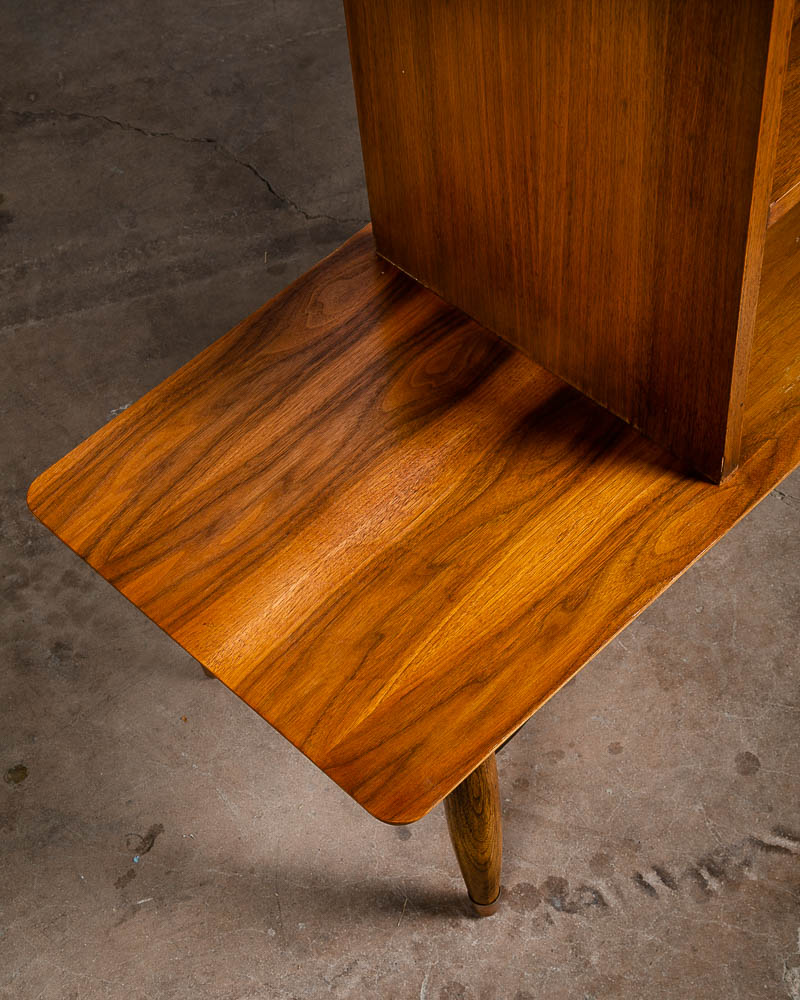 Mid Century Modern Room Divider Wall Unit Desk Cabinet Walnut Vintage Shelf Mcm - Image 10