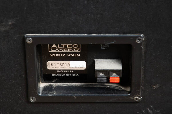 Mid Century Altec Lansing Speakers Model Vintage Pair Set Oak Wood Retro Pioneer - Image 6