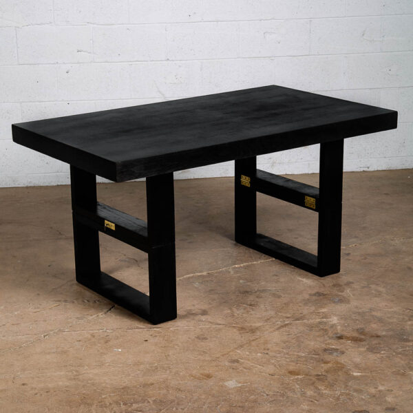 Mid Century Modern Camel Coffee Dining Table Van Keppel Green Wood Black 1940s