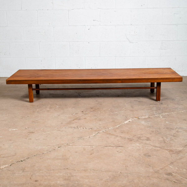 Mid Century Modern Coffee Table Walnut Bench Milo Baughman Thayer Coggin Low Mcm - Image 6