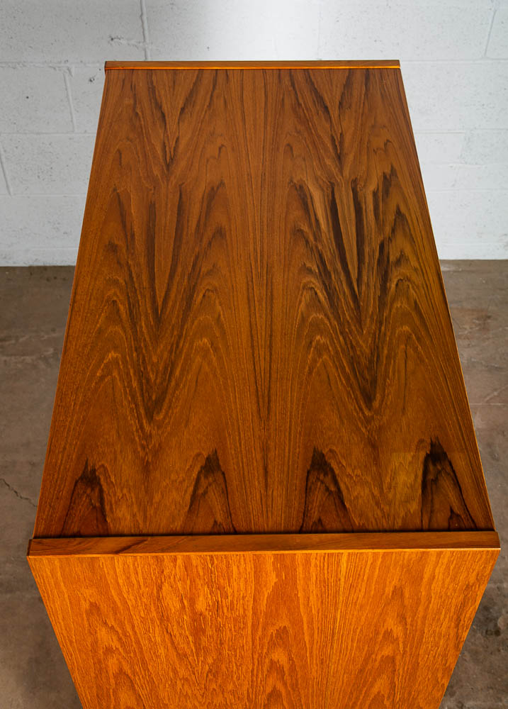 Mid Century Danish Modern Highboy Dresser 5 Drawer Teak Wood Vintage Denmark - Image 8