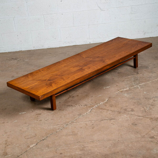 Mid Century Modern Coffee Table Walnut Bench Milo Baughman Thayer Coggin Low Mcm