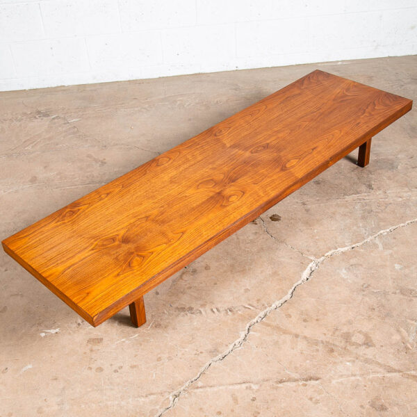 Mid Century Modern Coffee Table Walnut Bench Milo Baughman Thayer Coggin Low Mcm - Image 4