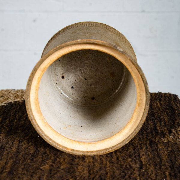 Mid Century Modern Lidded Pot Set Tan Brown Round Studio Ceramic Pottery Lids 2 - Image 11