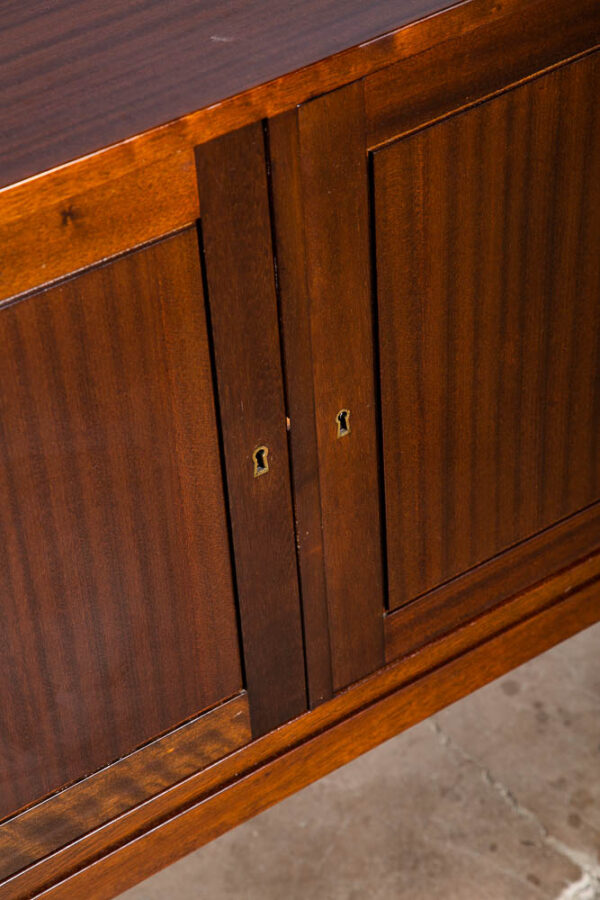 Mid Century Danish Modern Credenza Sideboard Mahogany Ole Wanscher Locking Brass - Image 11