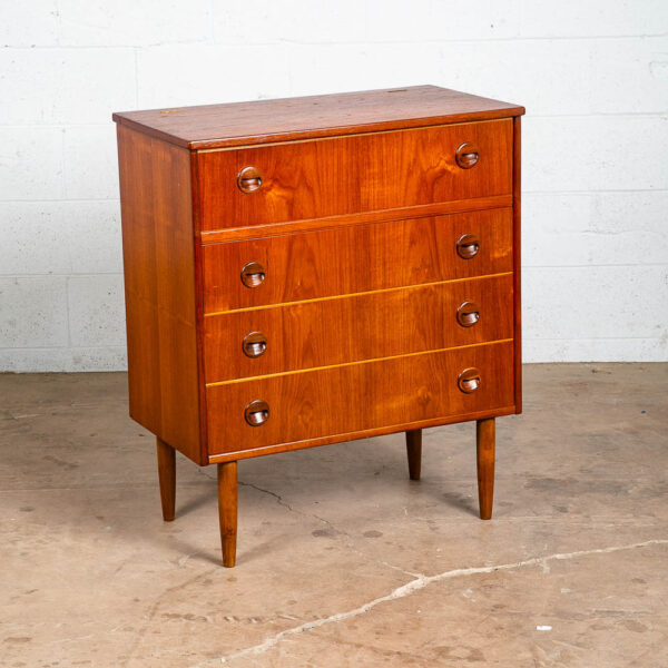 Mid Century Danish Modern Desk Vanity Office Teak Drawers Vintage Denmark Mirror
