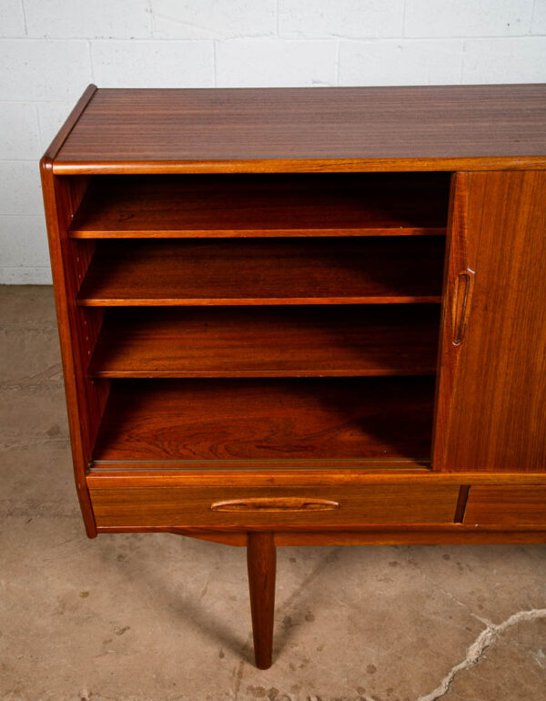 Mid Century Danish Modern Credenza Highboard Sideboard Bar Teak Jensen Molholm - Image 10