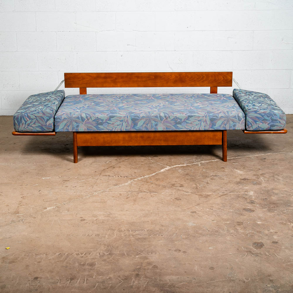 Mid Century Danish Modern Sofa Couch Bed Daybed Folding Blue Hestbæk Denmark Mcm - Image 7