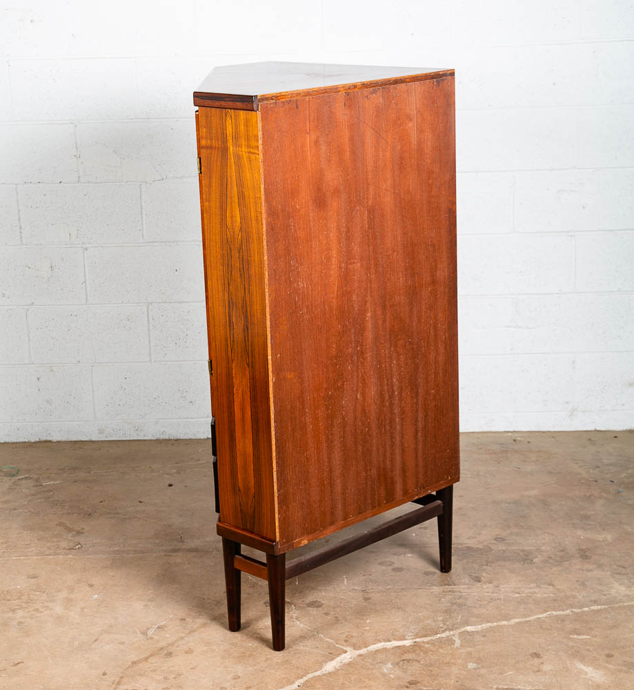 Mid Century Danish Modern Corner Cabinet Unit Brazilian Rosewood Bar Mcm Denmark - Image 5