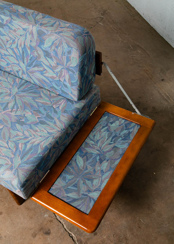 Mid Century Danish Modern Sofa Couch Bed Daybed Folding Blue Hestbæk Denmark Mcm - Image 12