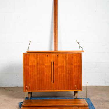 Mid Century Danish Modern Wall Unit Teak Norway Shelves Cabinet Erling T Scheen