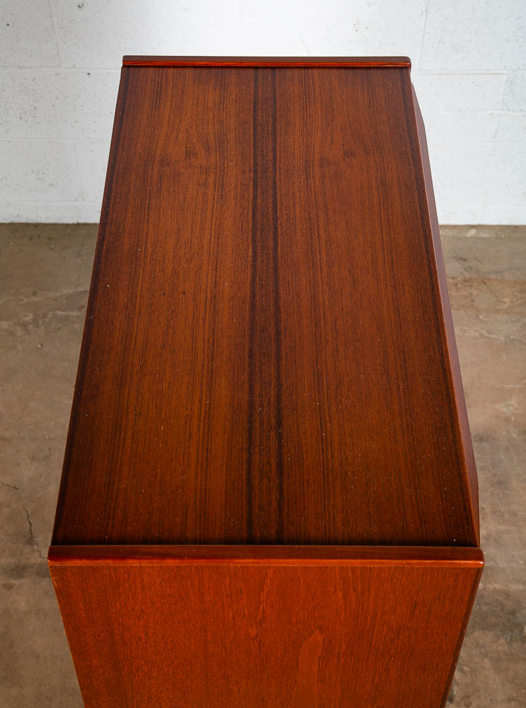 Mid Century Danish Modern Highboy Dresser 6 Drawer Solid Teak Denmark Vintage - Image 7
