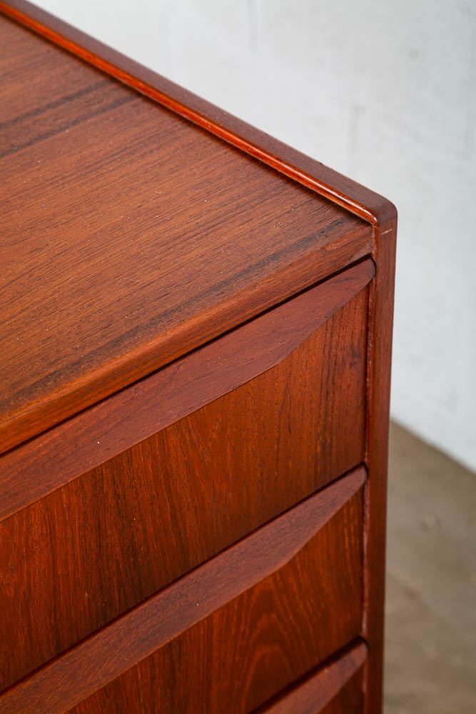 Mid Century Danish Modern Highboy Dresser 6 Drawer Solid Teak Denmark Vintage - Image 11