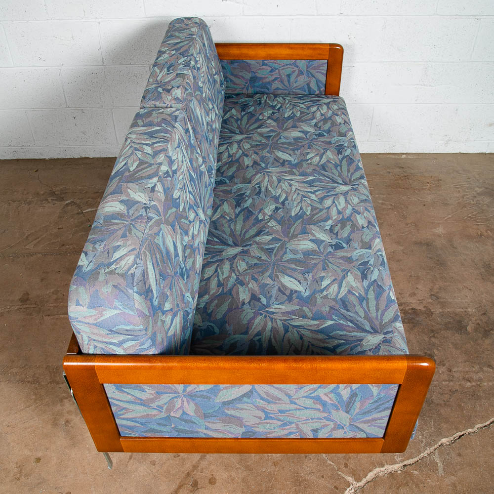 Mid Century Danish Modern Sofa Couch Bed Daybed Folding Blue Hestbæk Denmark Mcm - Image 6