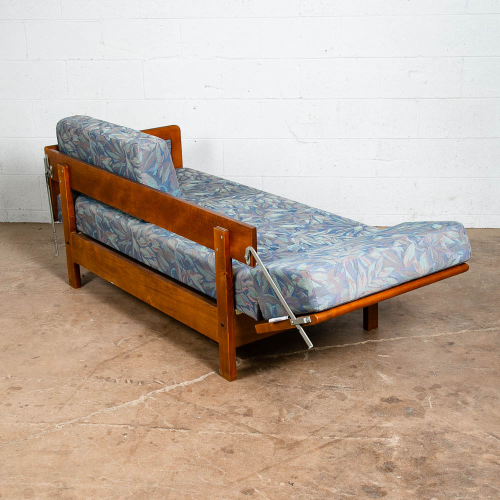 Mid Century Danish Modern Sofa Couch Bed Daybed Folding Blue Hestbæk Denmark Mcm - Image 9