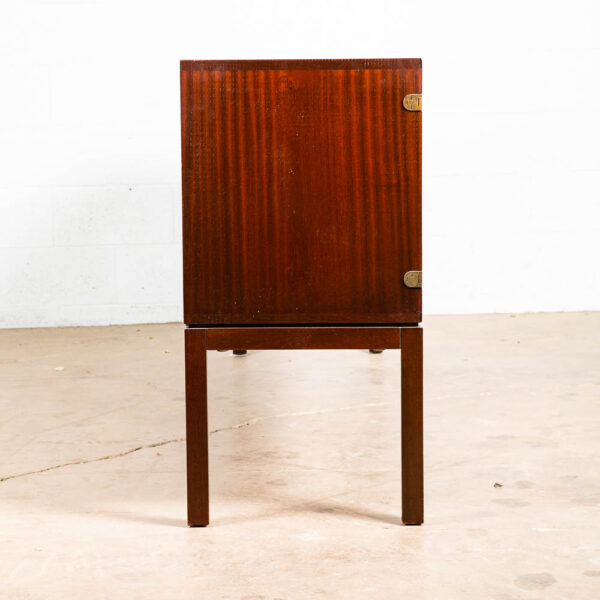 Mid Century Danish Modern Credenza Sideboard Mahogany Ole Wanscher Locking Brass - Image 4