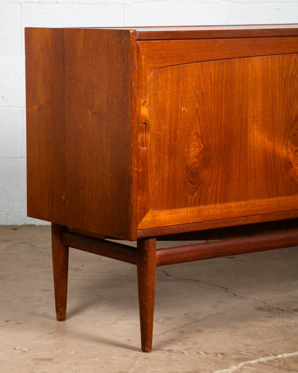 Mid Century Danish Modern Credenza Sideboard Sliding Doors Teak Drawer Denmark - Image 7