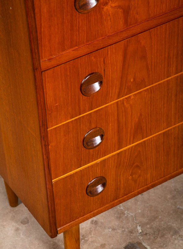 Mid Century Danish Modern Desk Vanity Office Teak Drawers Vintage Denmark Mirror - Image 8