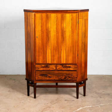 Mid Century Danish Modern Corner Cabinet Unit Brazilian Rosewood Bar Mcm Denmark
