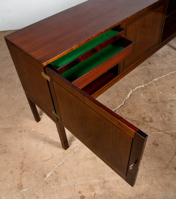 Mid Century Danish Modern Credenza Sideboard Mahogany Ole Wanscher Locking Brass - Image 8