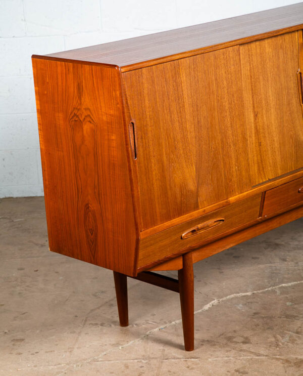 Mid Century Danish Modern Credenza Highboard Sideboard Bar Teak Jensen Molholm - Image 12