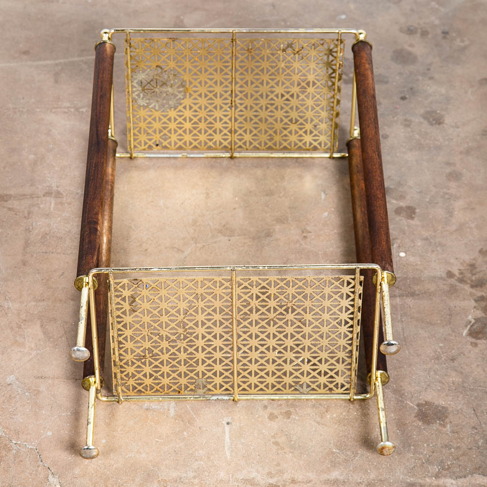 Mid Century Modern Gossip Telephone Table Side Entryway Vintage 2 Tier Retro - Image 11