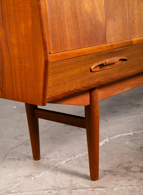 Mid Century Danish Modern Credenza Highboard Sideboard Bar Teak Jensen Molholm - Image 9