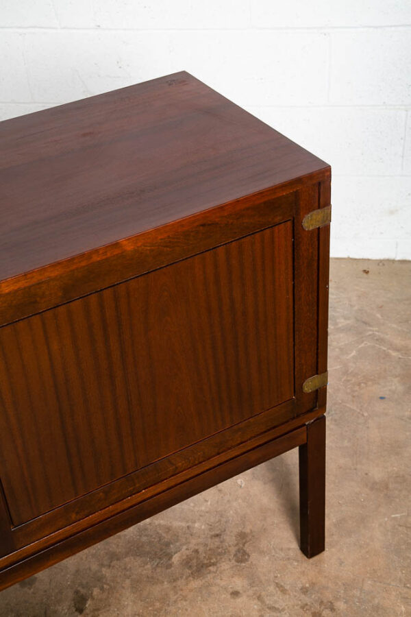 Mid Century Danish Modern Credenza Sideboard Mahogany Ole Wanscher Locking Brass - Image 10