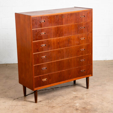 Mid Century Danish Modern Highboy Dresser Solid Teak Spottrup Mobler Denmark Mcm
