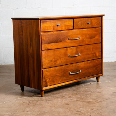 Mid Century Modern Dresser Chest of Drawers Solid Walnut Ace Hi Drexel 5 Drawer