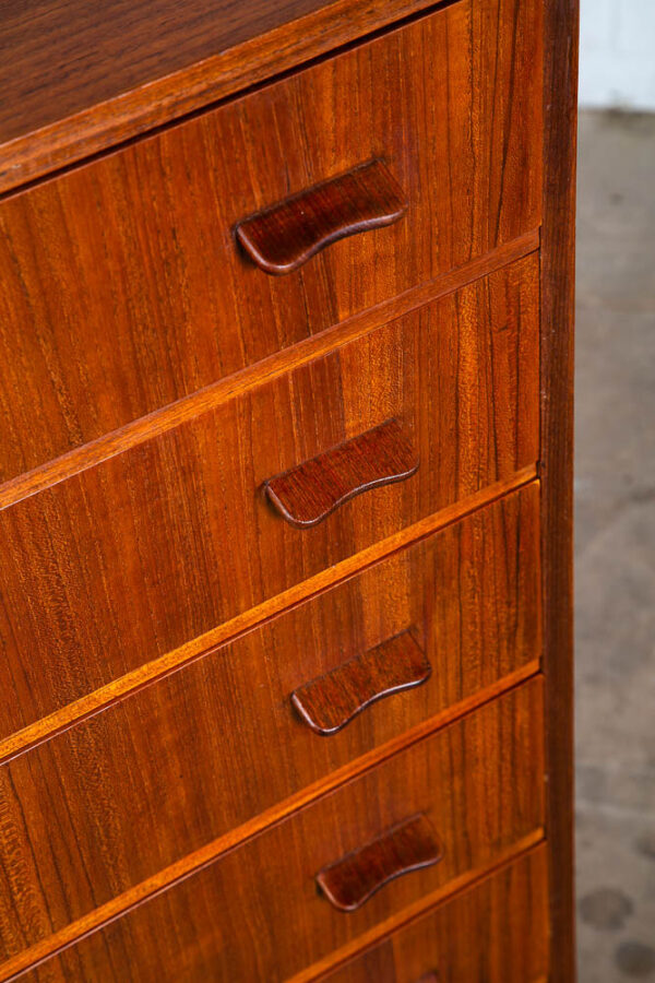 Mid Century Danish Modern Highboy Dresser Poul Volther 6 Drawer Denmark Teak Oak - Image 11