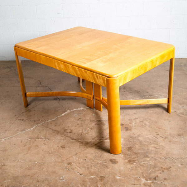 Mid Century Modern Dining Table Solid Maple Gilbert Rohde Heywood Wakefield Leaf