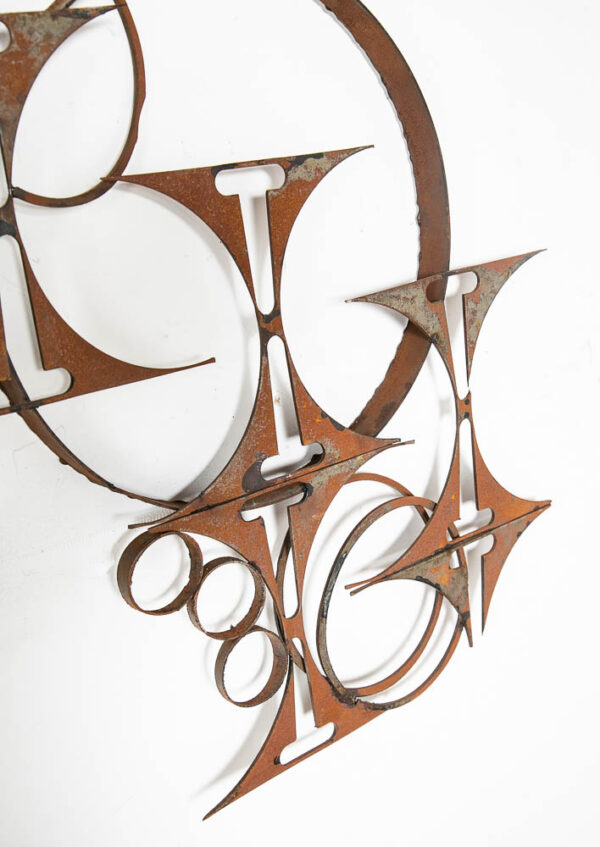 Mid Century Modern Sculpture Art Wall Relief Metal Original Vintage - Image 5