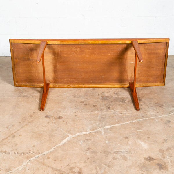 Mid Century Danish Modern Coffee Table Mobler Surfboard Teak Denmark Refinished - Image 9