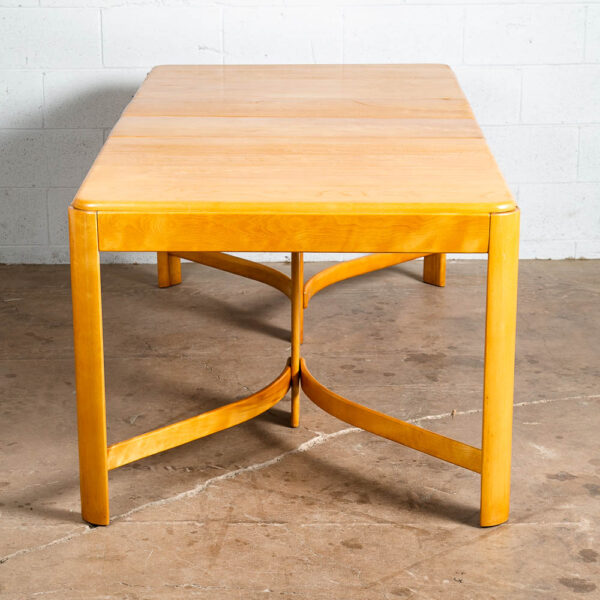 Mid Century Modern Dining Table Solid Maple Gilbert Rohde Heywood Wakefield Leaf - Image 7