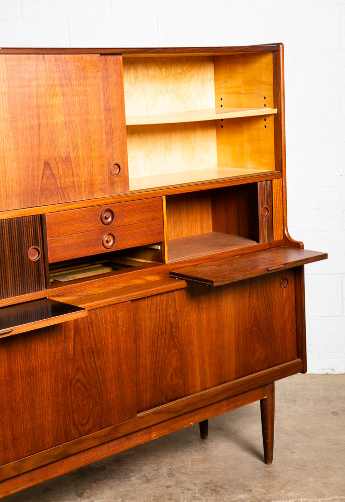 Mid Century Danish Modern Credenza Highboard Johannes Andersen J Skaaning Son VG - Image 8
