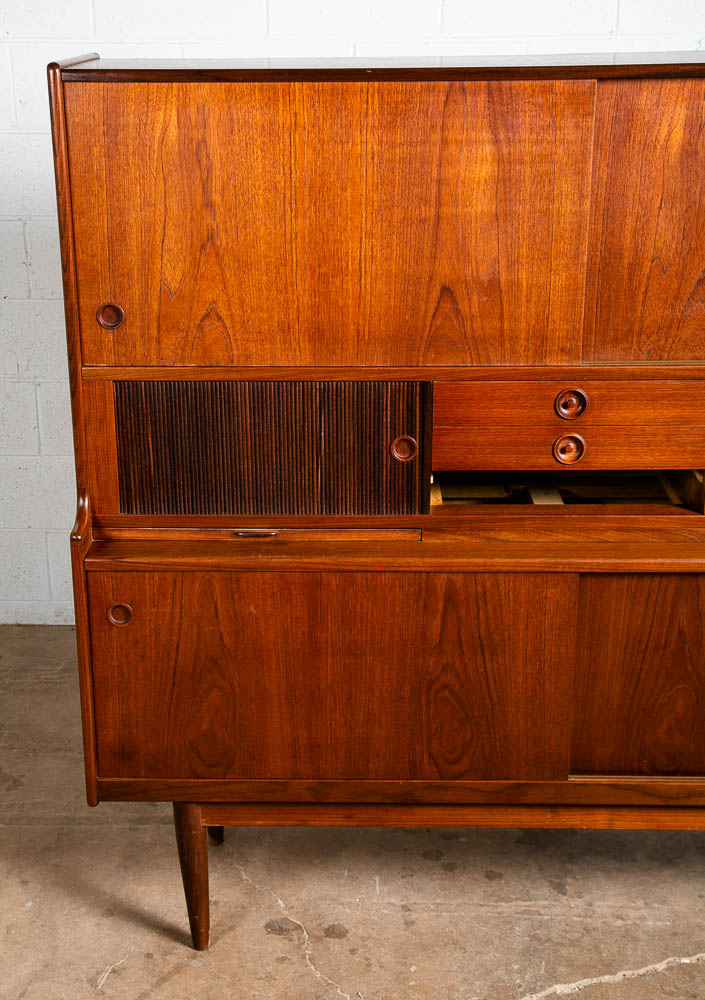 Mid Century Danish Modern Credenza Highboard Johannes Andersen J Skaaning Son VG - Image 10