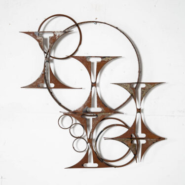 Mid Century Modern Sculpture Art Wall Relief Metal Original Vintage